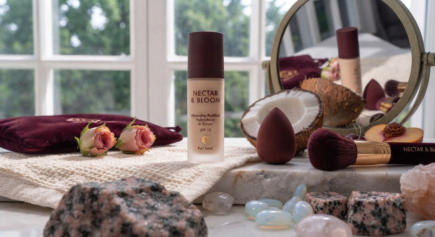 Podkład Mineralny w Serum: Krystaliczna Aura i Morskie Ukojenie - obrazek 2